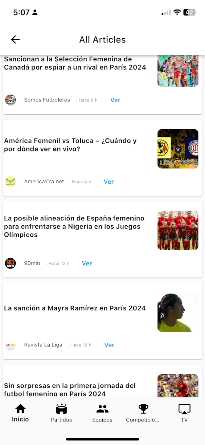 Resultados en vivo